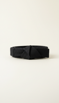 Obsidian black cotton martial arts belt