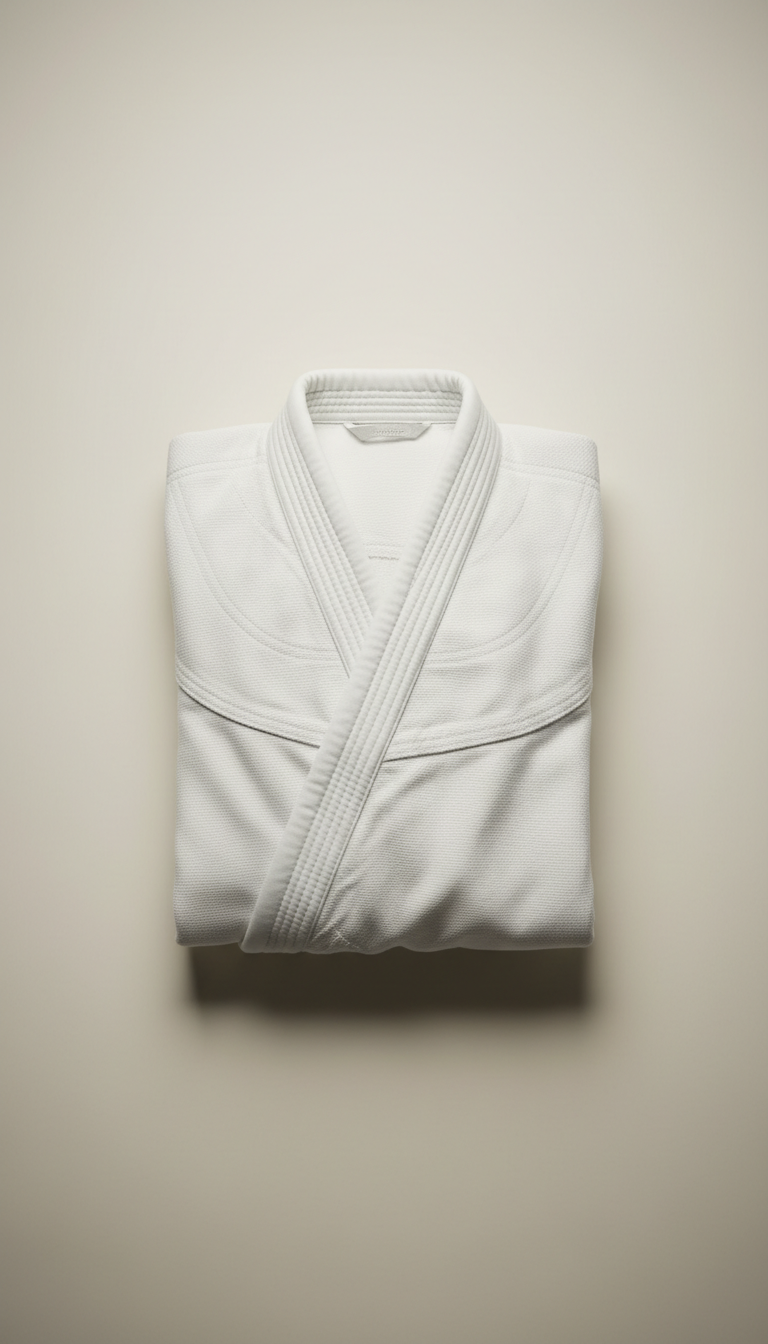 Heavyweight white gi with reinforced seams