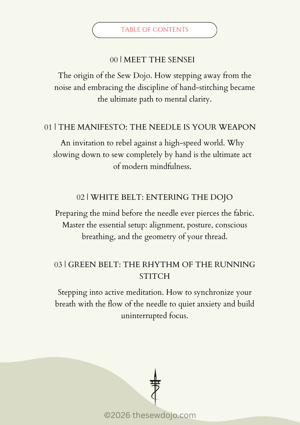 The Zen of Sewing by Sensei Mike